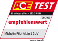 MICHELIN Pilot Alpin 5 empfohlen von ACE in 2023